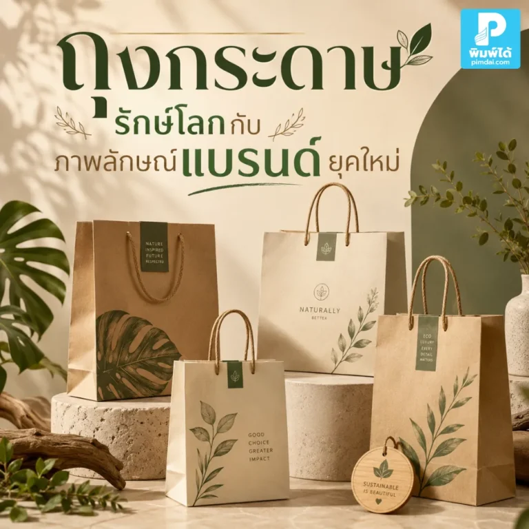 ถุงกระดาษ รักษ์โลกช่วยให้แบรนด์ยุคใหม่ดูใส่ใจสิ่งแวดล้อม เพิ่มมูลค่าสินค้า สร้างภาพจำ และทำให้ลูกค้ารู้สึกดีกับแบรนด์