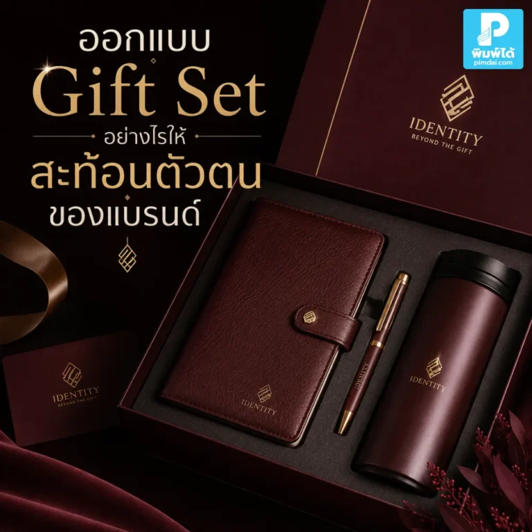 ออกแบบ Gift Set ให้สะท้อนตัวตนแบรนด์ ต้องเลือกของ สี โลโก้ แพ็กเกจ และข้อความให้สอดคล้องกัน เพื่อสร้างภาพจำที่ดีให้ผู้รับ