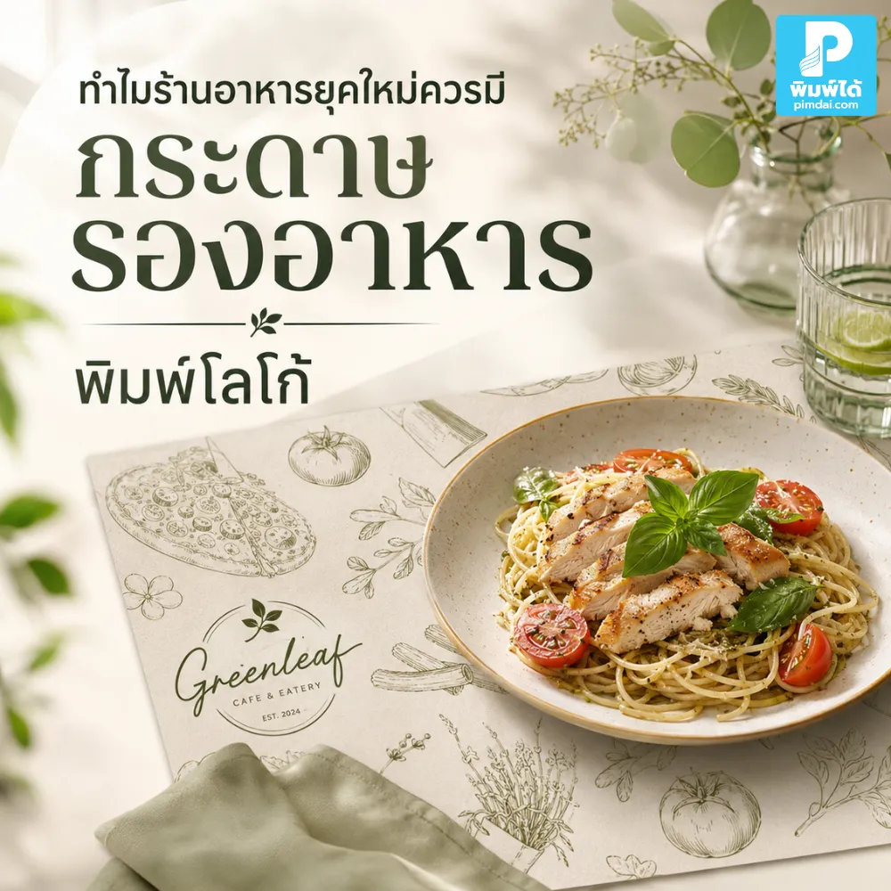 กระดาษรองอาหาร พิมพ์โลโก้ช่วยให้ร้านอาหารยุคใหม่ดูสะอาด น่าจดจำ สร้างแบรนด์ และเพิ่มความน่าทานให้แพ็กเกจอาหาร