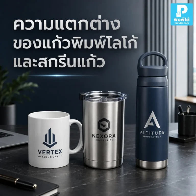 ทำความเข้าใจความแตกต่างของ แก้วพิมพ์โลโก้ และสกรีนแก้ว เพื่อเลือกงานพิมพ์แก้วให้เหมาะกับแบรนด์ งบประมาณ และการใช้งานจริง