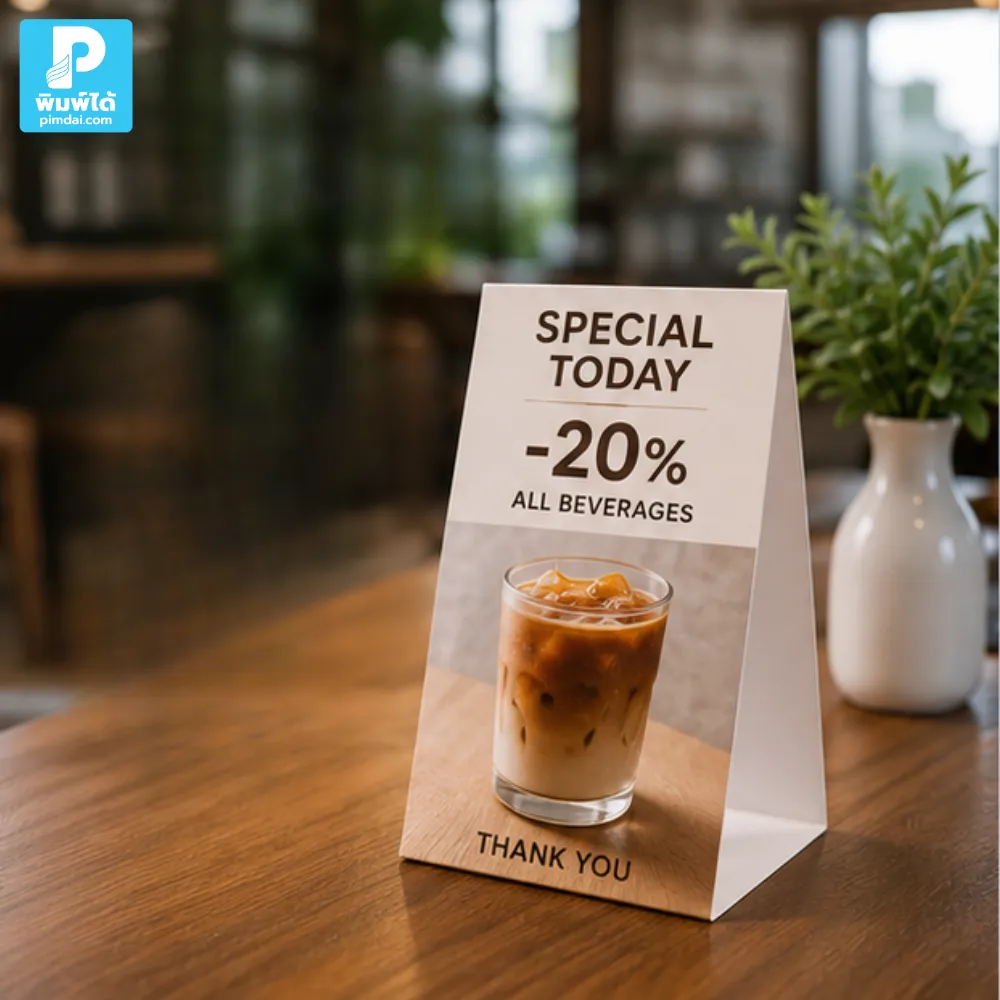 ป้ายเต็นท์การ์ด ทำไมการสื่อสารโปรโมชั่นแบบไม่รบกวนลูกค้าจึงสำคัญ