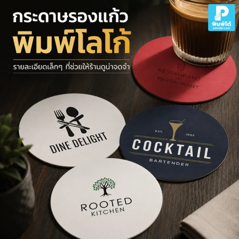 กระดาษรองแก้ว พิมพ์โลโก้ ช่วยเพิ่มภาพจำแบรนด์ให้ร้านอาหาร คาเฟ่ และธุรกิจเครื่องดื่ม ดูใส่ใจรายละเอียด และสร้างประสบการณ์ที่น่าจดจำ