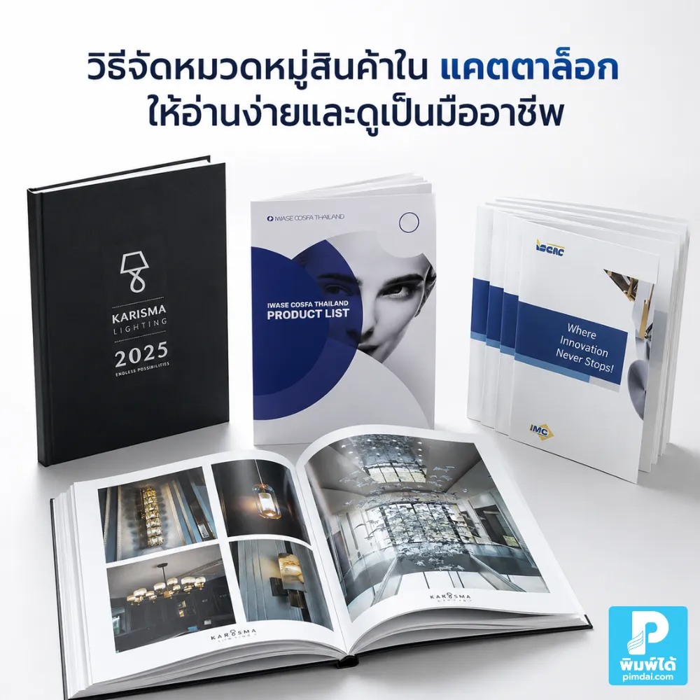 How to categorize products in a catalog to make it easy to read and look professional. วิธีจัดหมวดหมู่สินค้าใน แคตตาล็อก ให้อ่านง่ายและดูเป็นมืออาชีพ ช่วยให้ลูกค้าเปรียบเทียบสินค้า เข้าใจข้อมูล และตัดสินใจซื้อได้เร็วขึ้น