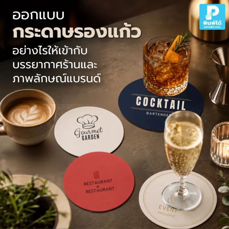 ออกแบบ กระดาษรองแก้ว ให้เข้ากับบรรยากาศร้านและภาพลักษณ์แบรนด์ ช่วยให้โต๊ะดูดี ร้านน่าจดจำ และเสริมประสบการณ์ลูกค้า