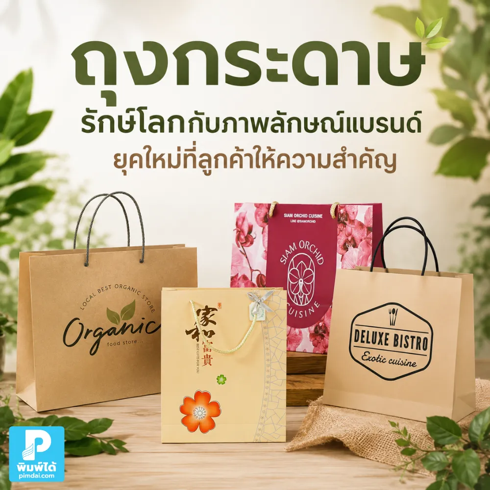 ถุงกระดาษ รักษ์โลก ช่วยเสริมภาพลักษณ์แบรนด์ยุคใหม่ให้ดูใส่ใจสิ่งแวดล้อม น่าเชื่อถือ และตอบโจทย์ลูกค้าที่ให้ความสำคัญกับแพ็กเกจจิ้ง