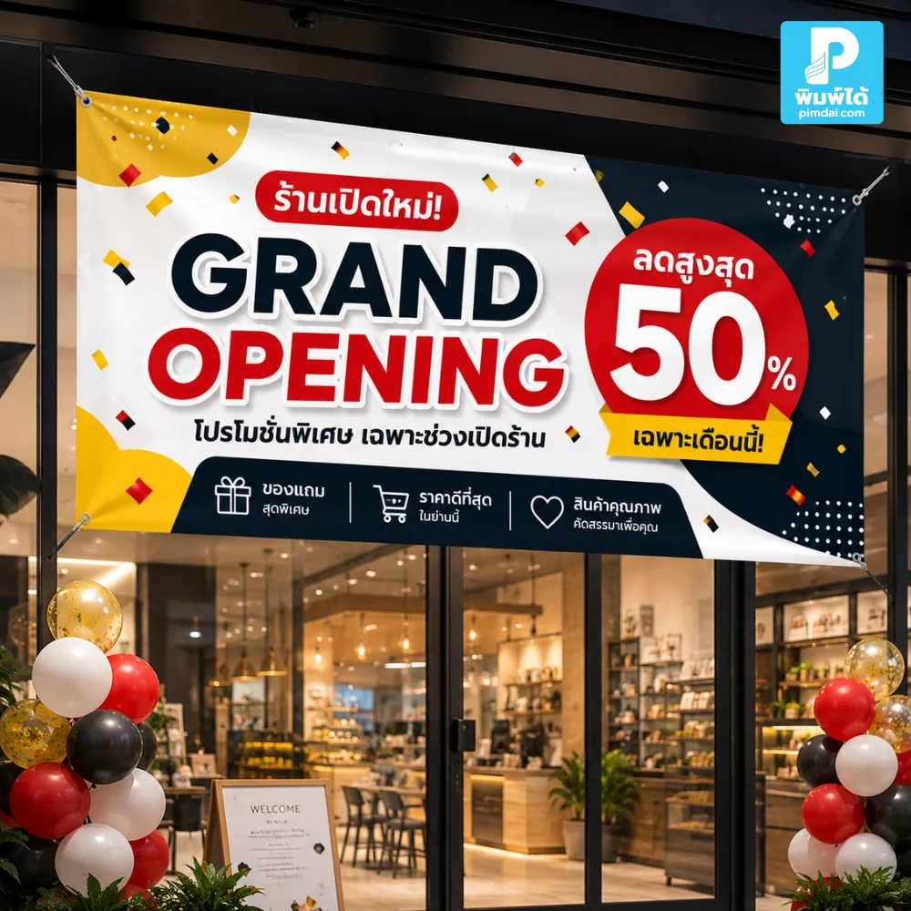 ทำไมร้านเปิดใหม่ควรใช้ ป้ายไวนิล