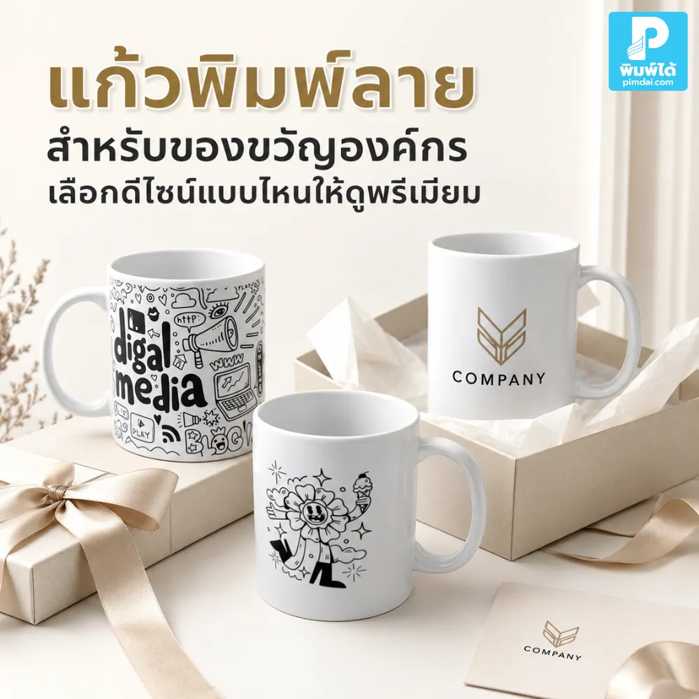 แก้วพิมพ์ลาย สำหรับของขวัญองค์กร เลือกดีไซน์อย่างไรให้ดูพรีเมียม เหมาะกับลูกค้า พนักงาน คู่ค้า และช่วยเสริมภาพลักษณ์แบรนด์