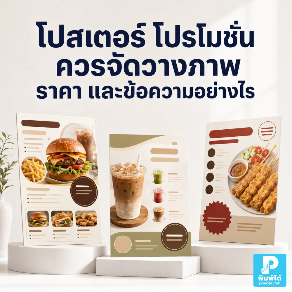 โปสเตอร์ โปรโมชันควรจัดวางภาพ ราคา และข้อความอย่างไรให้คนเห็นแล้วเข้าใจเร็ว ดึงดูดสายตา และช่วยกระตุ้นการตัดสินใจซื้อ
