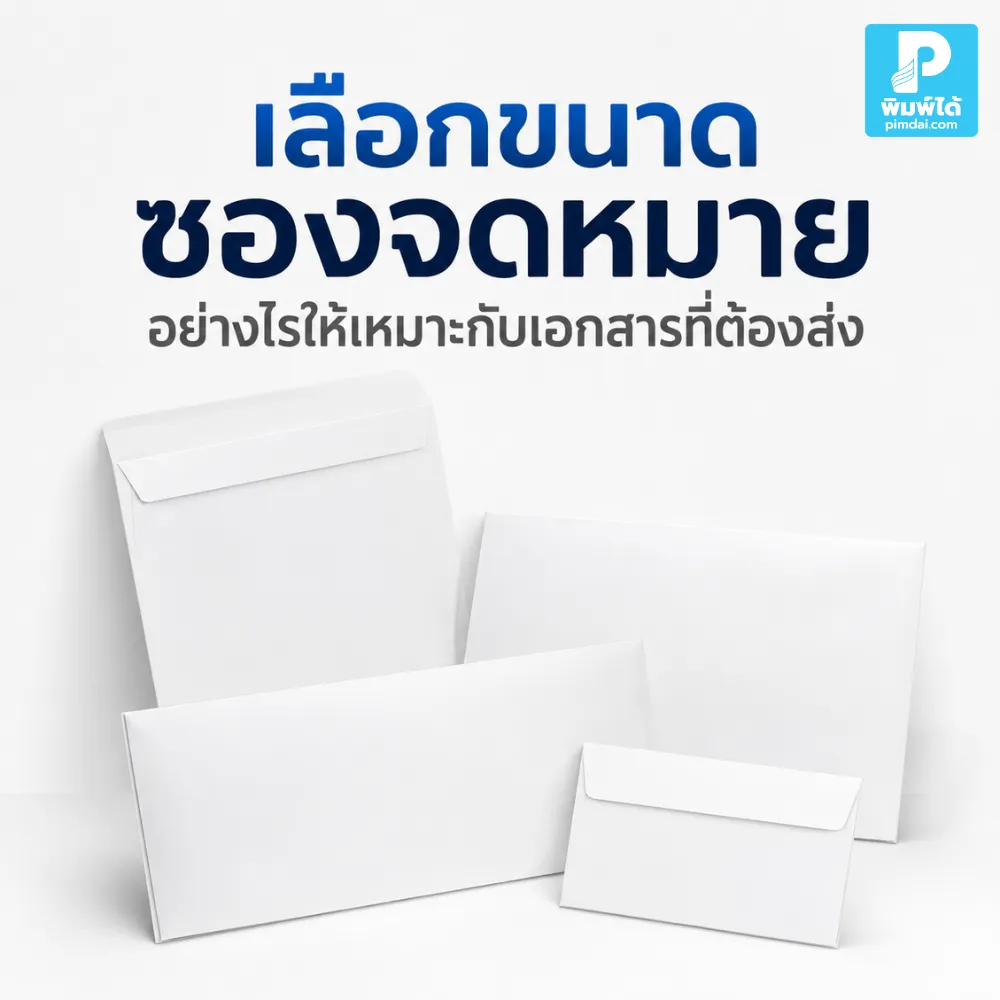 เลือกขนาด ซองจดหมาย อย่างไรให้เหมาะกับเอกสารที่ต้องส่ง แนะนำขนาดซองสำหรับจดหมาย ใบเสนอราคา สัญญา ใบแจ้งหนี้ และเอกสารองค์กร