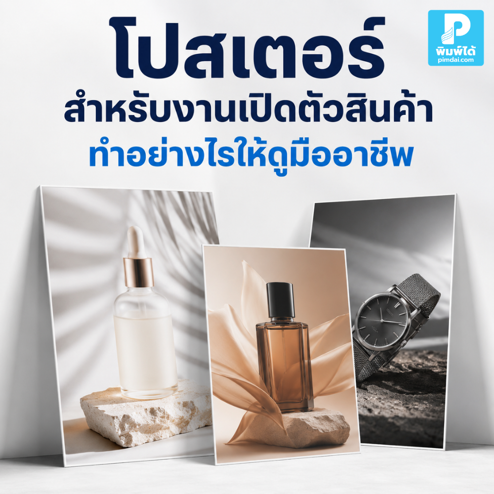 โปสเตอร์ สำหรับงานเปิดตัวสินค้าทำอย่างไรให้ดูมืออาชีพ แนะนำการออกแบบภาพสินค้า ข้อความ สี โลโก้ รายละเอียดงาน และ Call to Action ให้ดึงดูดลูกค้า