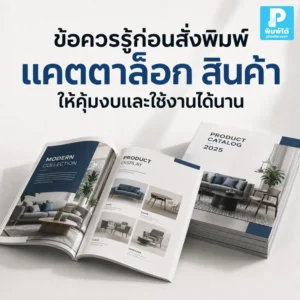 ข้อควรรู้ก่อนสั่งพิมพ์ แคตตาล็อก สินค้าให้คุ้มงบและใช้งานได้นาน แนะนำการวางแผนเนื้อหา ขนาด จำนวนหน้า กระดาษ เข้าเล่ม และการเชื่อมต่อออนไลน์