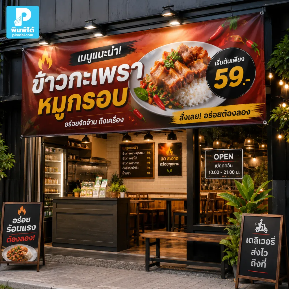 ทำไม ป้ายไวนิล ถึงช่วยเพิ่มการมองเห็นร้านค้าได้ดี