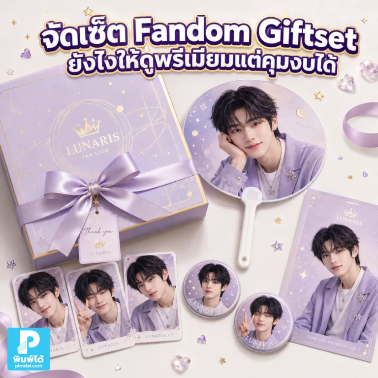 จัดเซ็ต Fandom Giftset ยังไงให้ดูพรีเมียมแต่คุมงบได้ แนะนำการเลือกของในเซ็ต แพ็กเกจ สี ดีไซน์ จำนวนชิ้น และวิธีวางแผนต้นทุน