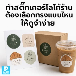 ทำสติ๊กเกอร์โลโก้ร้านต้องเลือกทรงแบบไหนให้ดูจำง่าย แนะนำทรงกลม สี่เหลี่ยม วงรี ไดคัท และการเลือกให้เข้ากับแพ็กเกจจิ้ง
