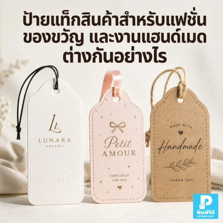 ป้ายแท็กสินค้าสำหรับแฟชั่น ของขวัญ และงานแฮนด์เมดต่างกันอย่างไร แนะนำการเลือกวัสดุ ดีไซน์ ข้อความ และรูปแบบแท็กให้เหมาะกับสินค้า