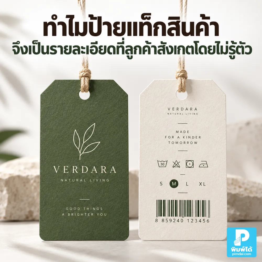 ทำไมป้ายแท็กสินค้าจึงเป็นรายละเอียดที่ลูกค้าสังเกตโดยไม่รู้ตัว ช่วยให้สินค้า ดูมีแบรนด์ น่าเชื่อถือ และเพิ่มความรู้สึกพรีเมียมได้อย่างไร
