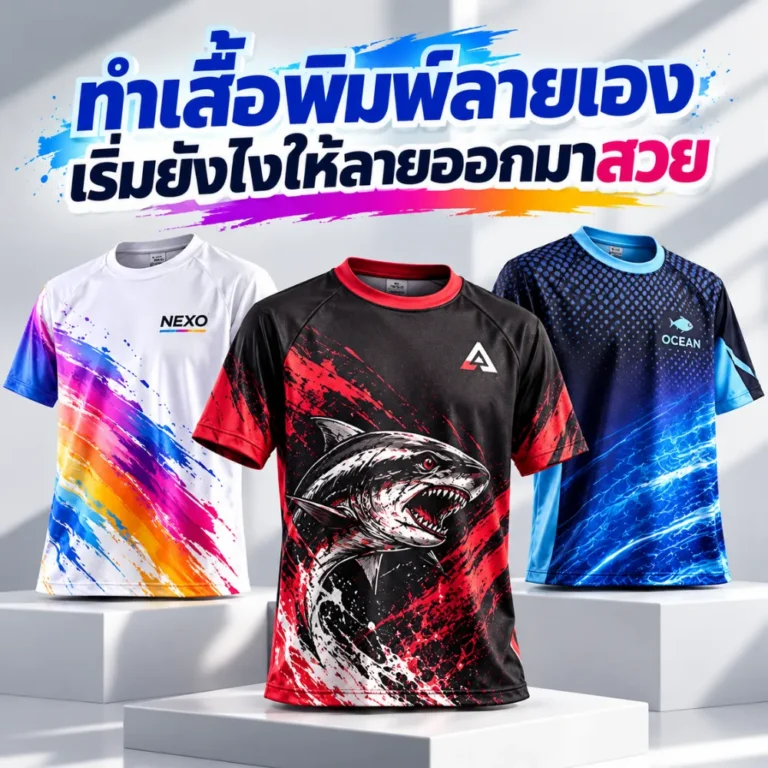 ทำเสื้อพิมพ์ลายเองเริ่มยังไงให้ลายออกมาสวย แนะนำการเตรียมไฟล์ เลือกสี ขนาดลาย ตำแหน่งพิมพ์ และวิธีเช็กก่อนผลิตจริง