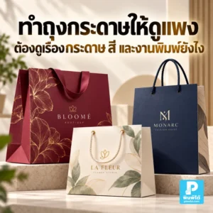 ทำถุงกระดาษให้ดูแพงต้องดูอะไรบ้าง แนะนำการเลือกกระดาษ สี งานพิมพ์ โลโก้ และรายละเอียดตกแต่งให้ Packaging ดูพรีเมียมขึ้น