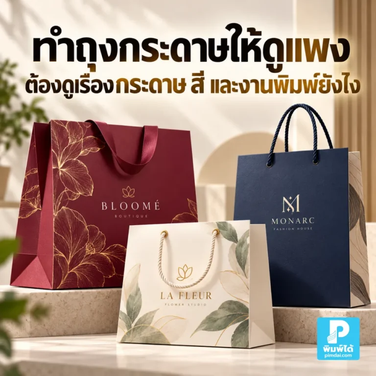 ทำถุงกระดาษให้ดูแพงต้องดูอะไรบ้าง แนะนำการเลือกกระดาษ สี งานพิมพ์ โลโก้ และรายละเอียดตกแต่งให้ Packaging ดูพรีเมียมขึ้น