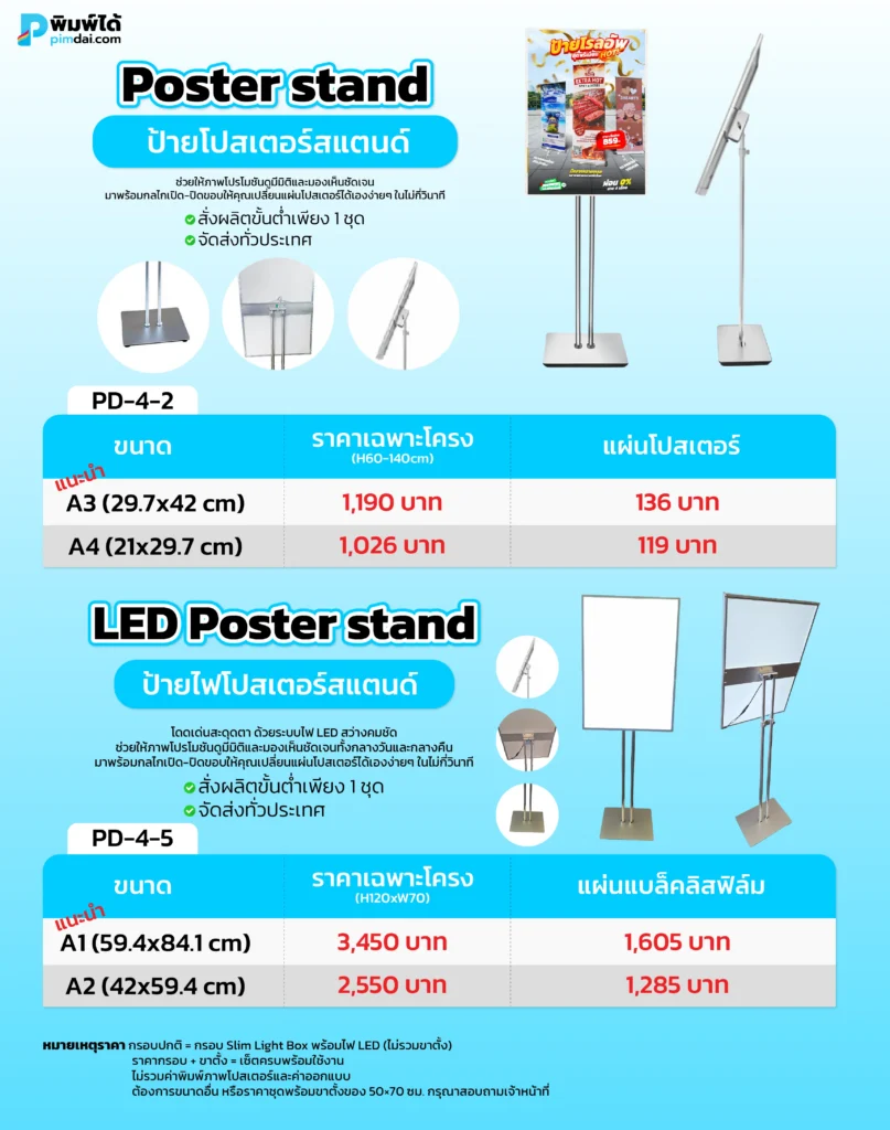 Poster stand